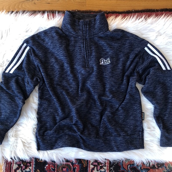 PINK Victoria's Secret Tops - PInk Victoria’s Secret Quarter Zip Sweatshirt